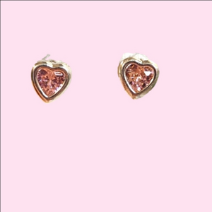 Swarovski Pink Heart Earrings